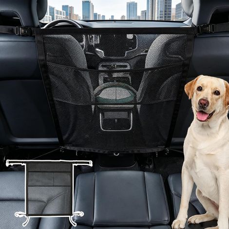 Car Barrier for Dog Grille, Car Net for Dogs, Dog Guard for Cars with Storage Pockets, Separation Net for Dogs, for SUV, Truck, Vehicle (1/5)