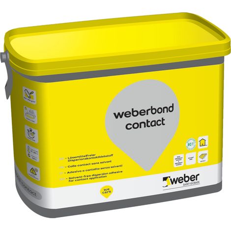 Weber Saint Gobain – Colle contact sans solvant 7,5kg – Pour marches et contremarches – Application rapide en 30 min – Pour surfaces absorbantes et non absorbantes