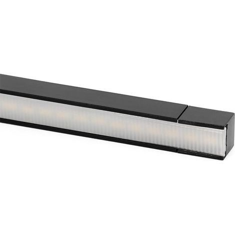 módulo led minirail. aluminio. 24v dc. negro. longitud 300mm (1/3)