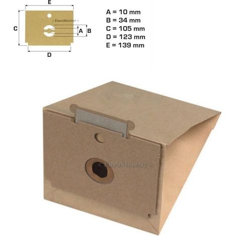 8 SACCHETTI ASPIRAPOLVERE ROWENTA DYMBO TUTTI I MODELLI PRODOTTO ITALIA    RW 17 (1/2)