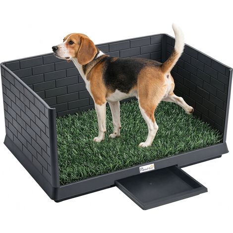 PawHut Dog Toilet Tray, Indoor Outdoor Dog Potty with High Walls (1/5)