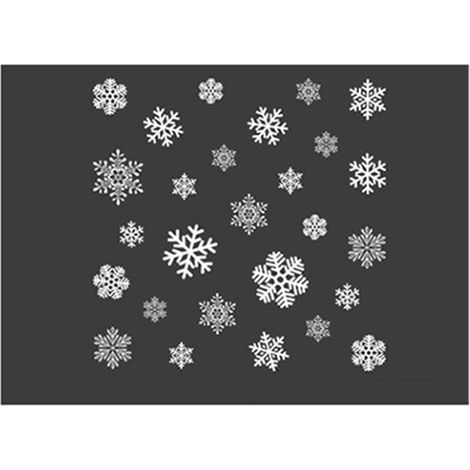 Décalcomanies Fenêtre Flocons De Neige - Adhésif Électrostatique Sans Colle - Pour Vitres Intérieures Extérieures - Lot De 12 (1/5)