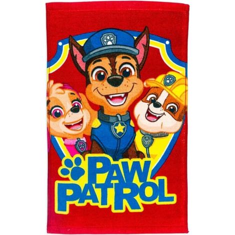 Serviette de toilette et gant de toilette Pat' Patrouille 30×50 cm (1/3)