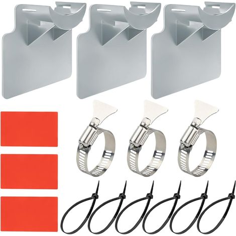 Support Tuyau Piscine, 3 PCS Accessoire Piscine Tubulaire, Accessoire de Piscine, Accessoires de Tuyau de Piscine pour Tuyaux de Diamètres de 21 à 38 mm, avec Anti-déchirure, Anti-traction