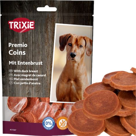 Premio para perros, snack Duck Coins Trixie PREMIO 80 g