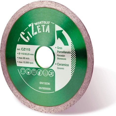 DISCO DIAMANTATO 180 MM MONTOLIT CERMONT CZ180 PER GRES E CERAMICA