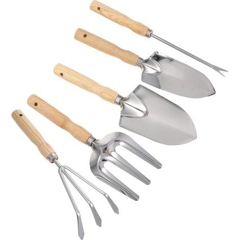 5pièces Outils De Jardinage avec Pelle à Planter Outil De Désherbage Manuel Et Râteau De Jardin pour Usage Quotidien (1/5)