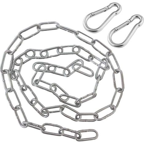 Chane avec Deux Mousquetons-Chane de chaise suspendue en acier inoxydable de 1M-Chane d'Extension Chaises Suspendues (1/5)