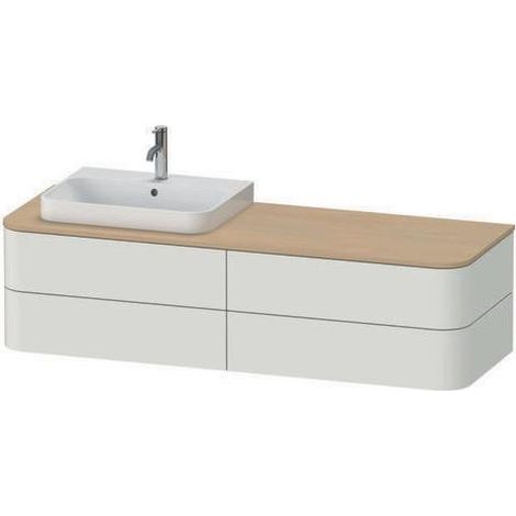 DU WTU HappyD2+ wandh.,408x1600x550mm 4S chubk.,BP l.,weiß sdm. f.ASB ohne ES (1/4)