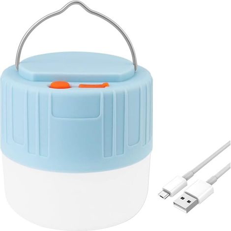 Lampe de camping LED rechargeable par USB 60 W ultra lumineuse pour extérieur, lampe de recherche super lumineuse avec arceau pour camping, randonnée, camping-Ensoleillé