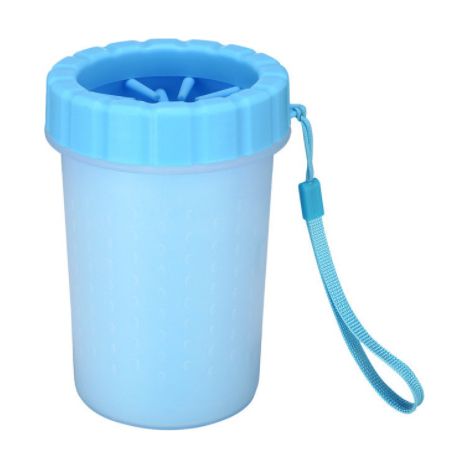Portable chien patte nettoyant brosse de nettoyage pour animaux de compagnie chien patte brosse de nettoyage brosse de nettoyage pour nettoyer chien/chat patte pied tasse bleu (1/2)