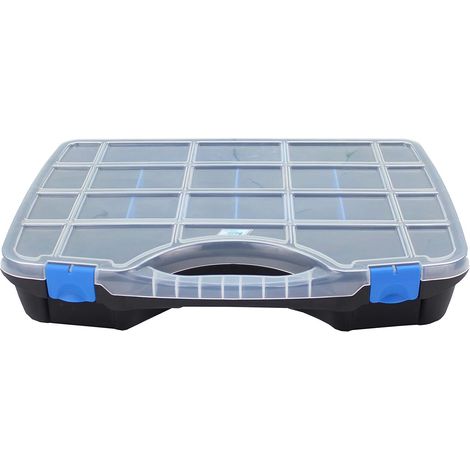 Casier à séparateurs - Lot de 2 - Polypropylène - Organisation modulaire - Atelier et bureau - 460x350x81mm (1/5)
