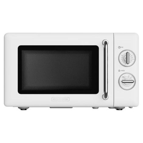 Kitchencook - Kmo20 Retro White - Micro-ondes 20l Rétro - 700w - Commandes Mécaniques (1/3)