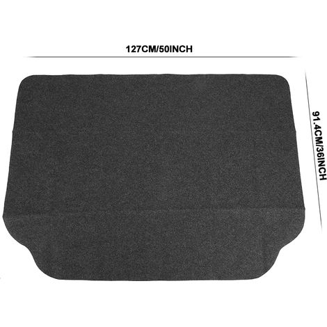 Tapis de sol noir 50 x 36 po résistant à l'huile pour barbecue, four et gril d'extérieur (1/5)