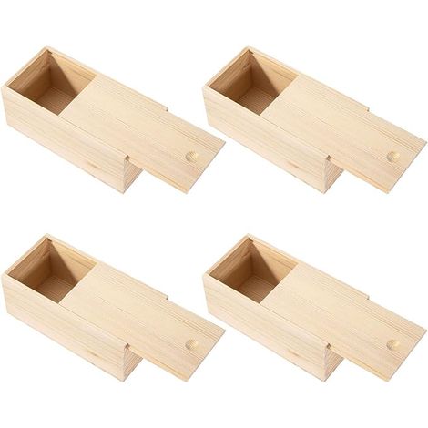 Wooden Storage Boxes with Slide Out 16.8 x 10 x 2 cm