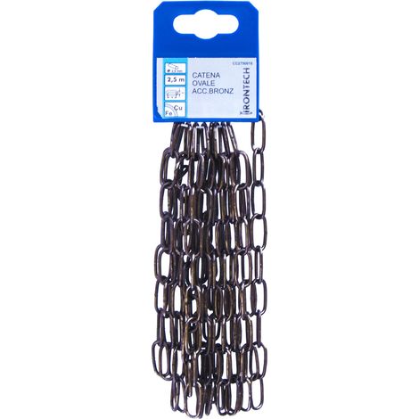 Catena ovale pretagliata Ø 2,5 mm. in acciaio bronzato 2,5 mt.
