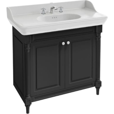 JACOB DELAFON Cléo 1889 Pack mueble lavabo 3 huecos + mezclador de cruz cromado (1/5)