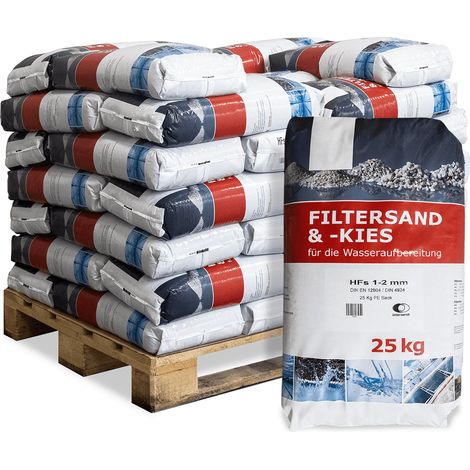 Wolff Müller Filtersand 1,0 - 2,0 mm 25kg x 40 Sack 1000kg
