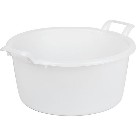 Bagno tondo / bacinella in plastica diametro 45 cm per alimenti - Bianco neutro - Mobil Plastic