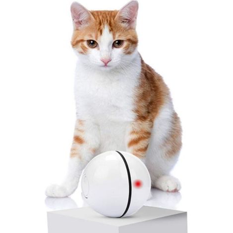 Electric Interactive Cat Ball Toy For Automatic Roll Ball With LED Light USB Charging (1/4)