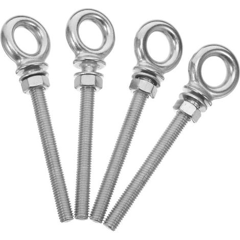 Lot De 4 Boulons À Œil En Acier Inoxydable Boulons À Œil Tout Usage En Acier Inoxydable Pour Machines (1/4)