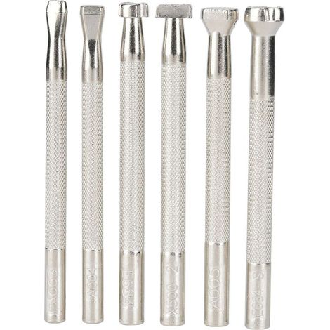 Lot de 6 outils de sculpture sur cuir antidérapants avec motif imprimé poisson et poignée pour bricolage (imprimé poisson) (1/5)