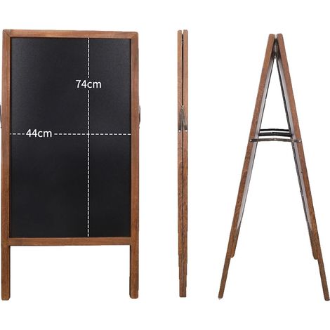 Tableau noir, double face, design pliable, Marron, 4032 pouces (1/2)
