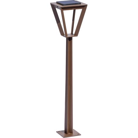 Borne solaire extérieure Métro en Aluminium Corten