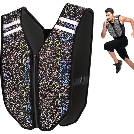 Gilet Lesté, Lavable Gilet Réfléchissant Doux, pour Poids Entraînement Musculation Exercise, Force et Endurance, Boxe, Veste De Course Sports pour Hommes Femme, 3kg 5kg 8kg 10kg (1/5)
