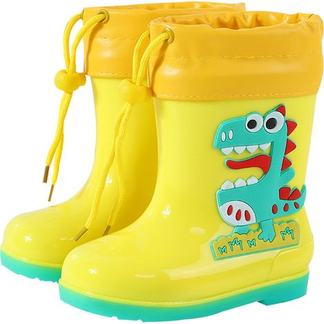 Bottes de pluie pour enfants, légères et imperméables, pour petits et grands garçons et filles, avec doublure douce et chaude amovible et faciles à enfiler. (1/5)