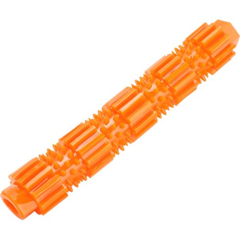 Os à mâcher en caoutchouc pour chien, jouet à mâcher résistant et durable, orange, pour le nettoyage des dents et l'éducation. (1/5)