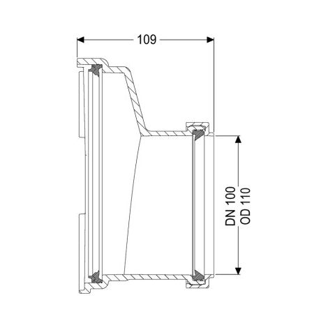 Kessel Staufix Premium manche 83085 DN 100