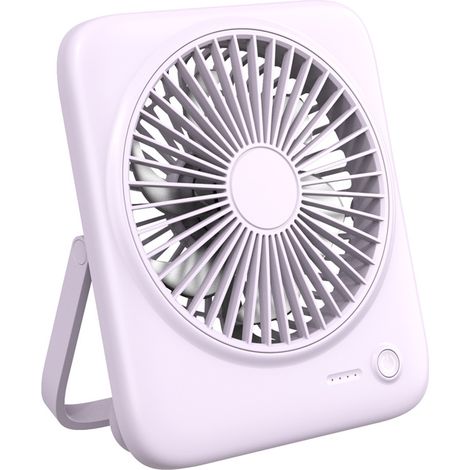 Ventilateur de bureau silencieux rechargeable – Mini ventilateur portable 4000mAh – 4 vitesses réglables – Ventilateur personnel compact pour bureau, chambre et voyage