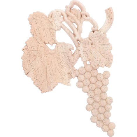 Panneaux Décoratifs Style Européen Classique pour Décoration Murale et Meubles en Bois Sculpté la Main, Design Creux Élégant Motif Raisin (1/5)