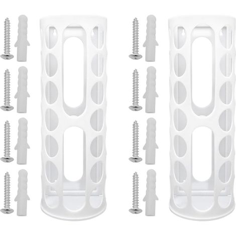 Rouleau de rangement mural pliable en vinyle plastique blanc avec (1/5)