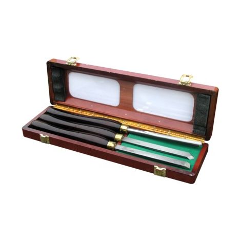 3 strumenti per tornire con manico in legno Pro Outifrance