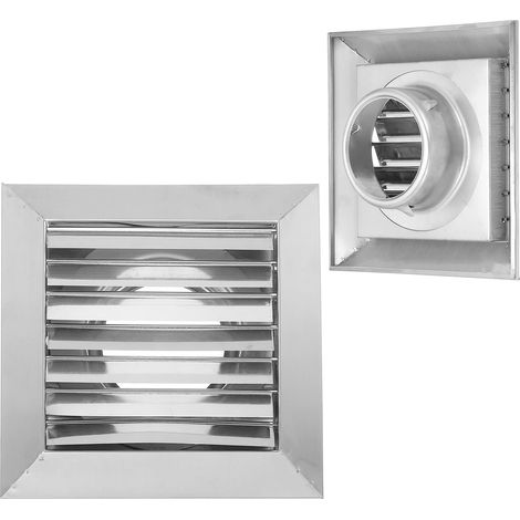 Rejilla de ventilación para secadora de 3 pulgadas – Salida de pared exterior de acero inoxidable con aletas móviles – Para sistemas de climatización, cocina y baño (1/5)