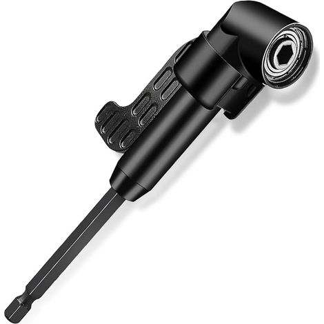 Adaptateur de visseuse d'angle 105° avec tige hexagonale 1/4", engrenage angulaire, embout d'angle flexible pour visseuse sans fil pour constructeur, garage (1/5)