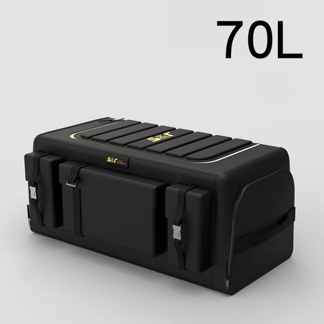 Rangement coffre voiture 70L grand volume tissu oxford 1680D 3 étages pliable rangement auto coffre coursier noir (1/5)