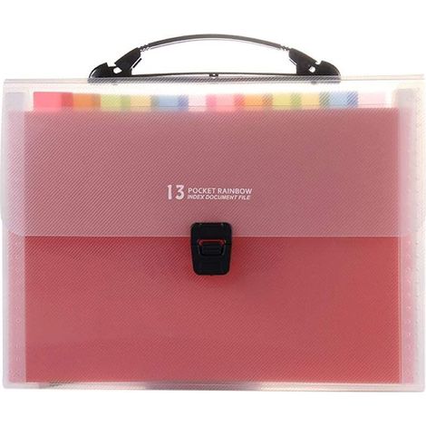 Chemise Accordéon - 13 Compartiments - Format A4 - Protection Documents - Classeur Extensible - 1 Pièce (1/5)