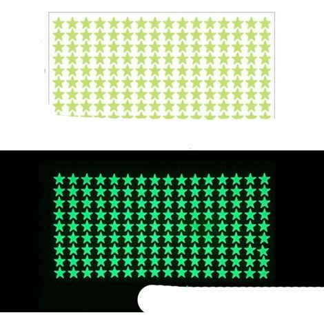Chambre Plafond Points Lumineux Étoiles Stickers Muraux Autocollants Lumineux Chambre D'enfants Lumineux Stickers Muraux DIY Décoration 144pcs étoiles (1/5)