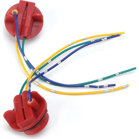 x 1157 12V Lichtadapterfassungen mit Kabelbaum für Blinker, Bremslichter und Tagfahrlichter – Rot, 2er-Pack (1/5)