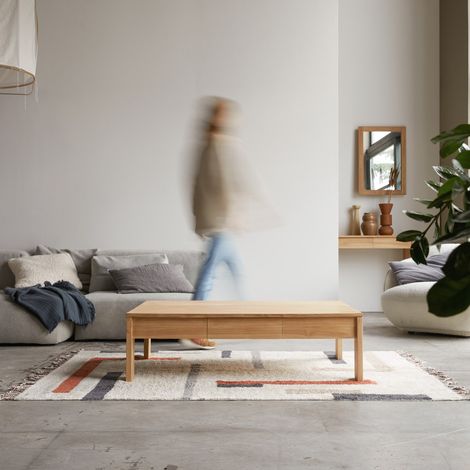 Table basse en bois de teck 120x80 Eden (1/5)