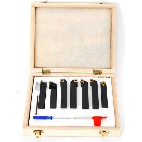 Drehstahl Satz 7-tlg Drehmeißel Set Drehwerkzeug Rehmeißelsatz für Drehmaschine 16mm