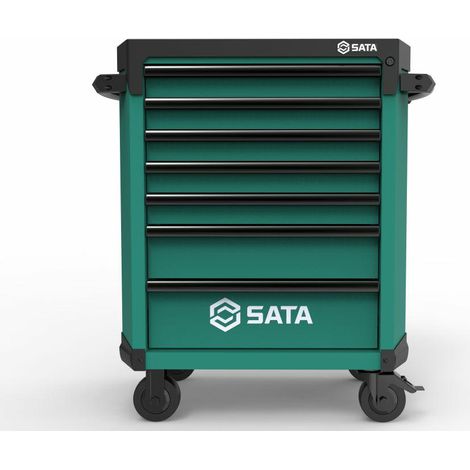 SATA ST95112G - Carro de taller (5 cajones, 86 x 56 x 118 cm), color verde