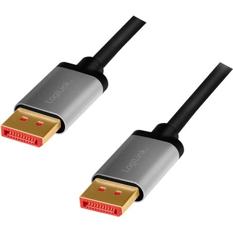 LogiLink CDA0104 cable DisplayPort 1 m Negro, Gris (1/2)
