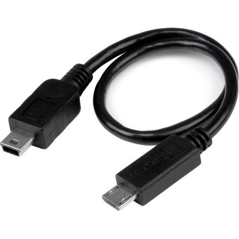 StarTech.com Câble USB OTG Micro USB vers Mini USB de 20 cm - M/M (1/2)