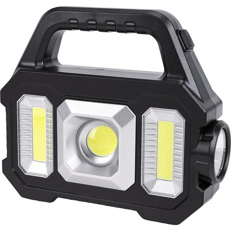 Lampe de Poche Solaire Rechargeable, Projecteur LED étanche (1/5)