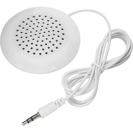 Mini-tragbarer Lautsprecher, Mini-HiFi-Lautsprecher mit 3,5-mm-Klinkenanschluss, Reise-Stereo-Lautsprecher für MP3-, MP4-, CD-Player und Mobiltelefone (Weiß) (1/5)