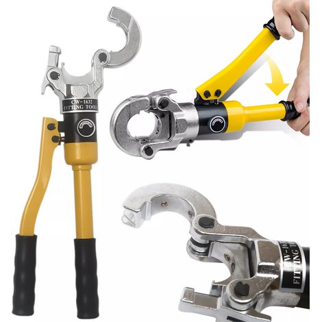 12 Ton Hydraulic Pipe Crimping Pliers 360° Crimping Tool Composite Plier 16-32mm (1/5)